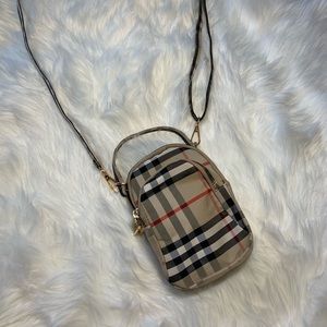 Checkered Pattern cross body bag